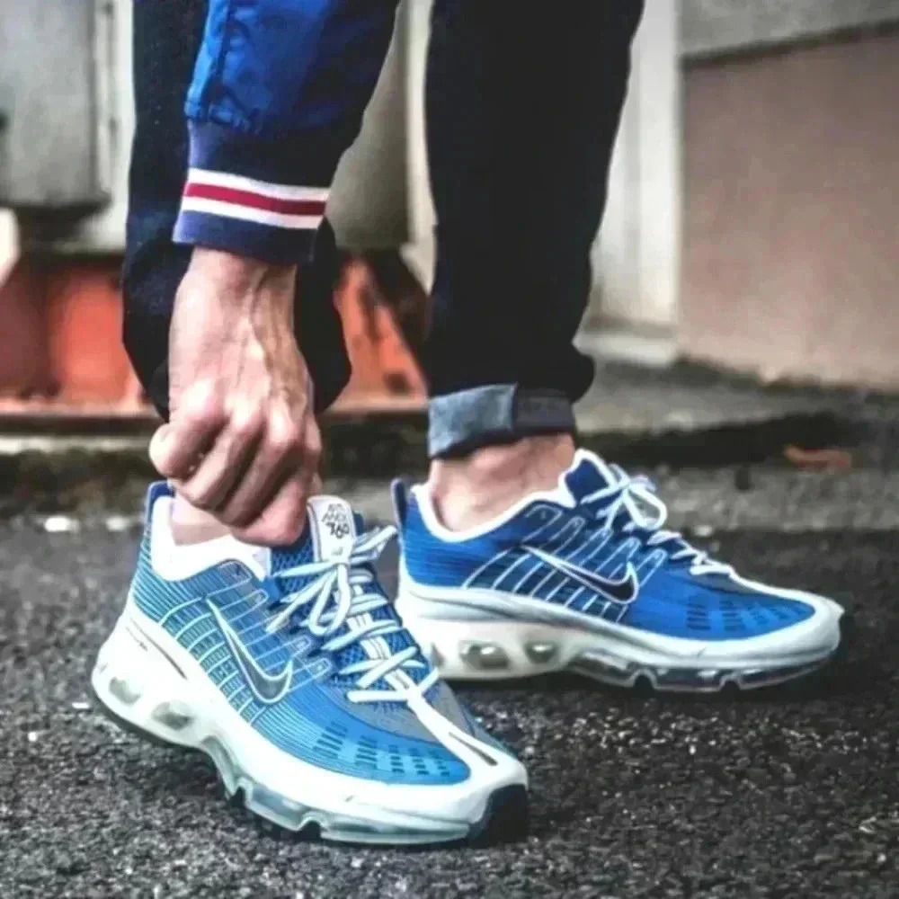 Vintage Retro Nike Air Max 360 Blue White 90s Y2K